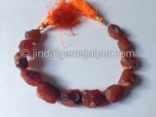 Carnelian Hammered Nuggets Shape Beads